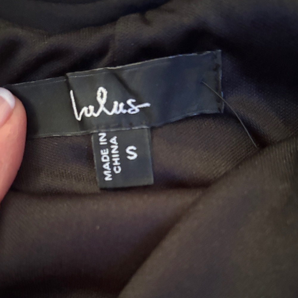 Lulu's Chic Black V-Neck Prom Mini Dress - Picture 3 of 4
